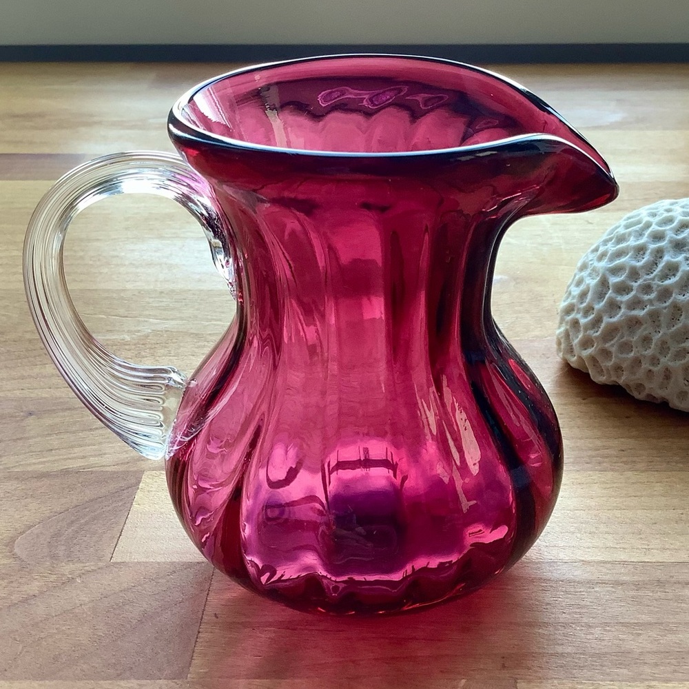 Rossi Cranberry Glass Pitcher
